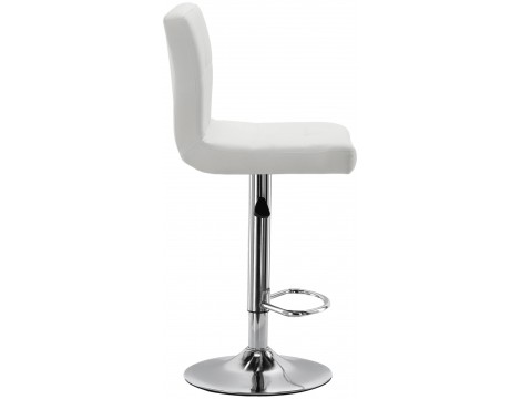 Krzesło Barowe  Kosmetyczne Fryzjerske Fotel Z Oparciem White Outlet - 3